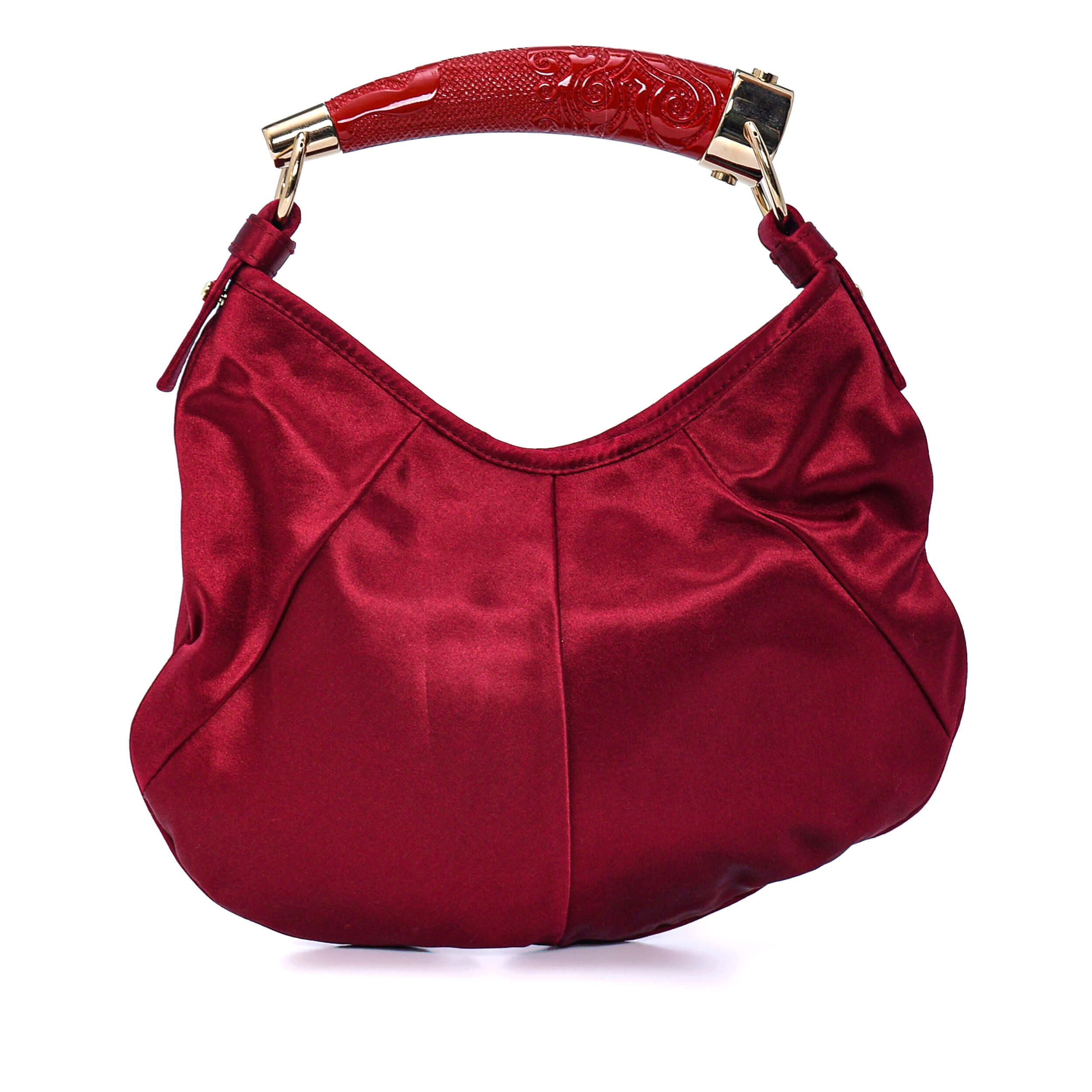 Yves Saint Laurent - Red Satin Mini Mombasa Hobo Bag